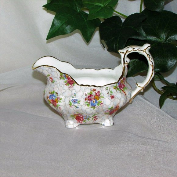 ** Hammersley Creamer & Sugar Bowl Set Fancy Vintage Pink Bone China England - Picture 7 of 13